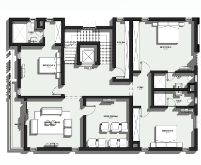 First floor plan - Asokoro duplex