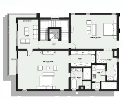 Second floor plan - Asokoro duplex